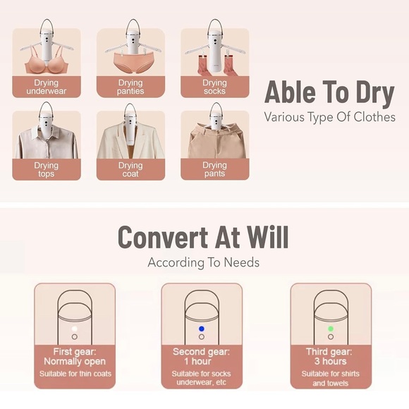 Sanivery Electric Portable Dryer for Clothes - Picture 2 of 9